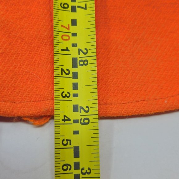 Woolrich VTG LS Shirt Acrylic Bright Orange Hunting Men's Medium Pockets Flaws‎ - Picture 12 of 15